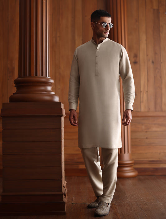 FAWN GRAY KURTA PAJAMA