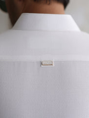 WHITE CRUSH FABRIC CLASSIC KURTA PAJAMA