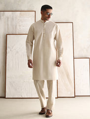 CREAM COTTON KURTA PAJAMA