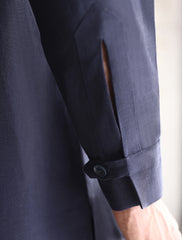 BLUE LINEN LOOSE FIT KURTA PAJAMA