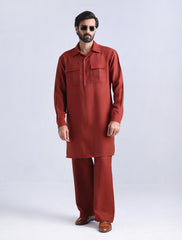 RUST DESIGNER KURTA PAJAMA