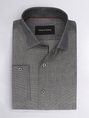 GRAY TWO TONE TEXTURED SHIRT