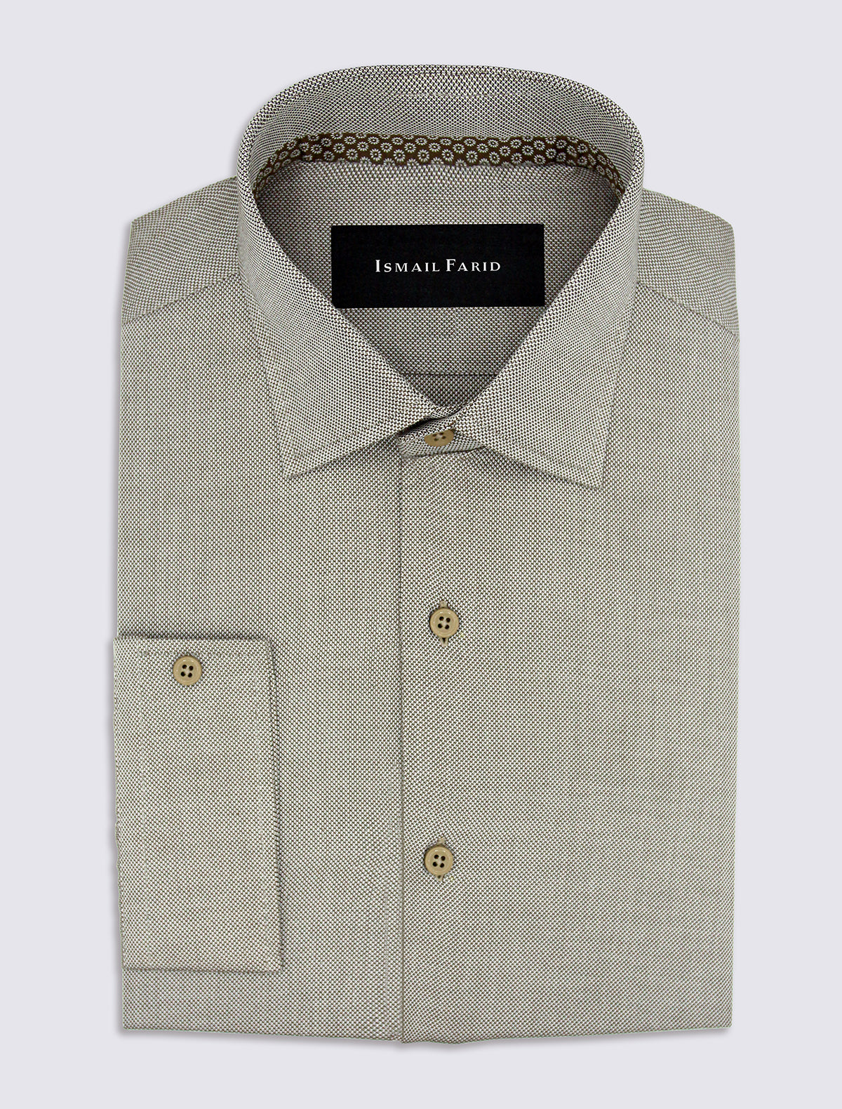 BEIGE MICRO PRINT SHIRT