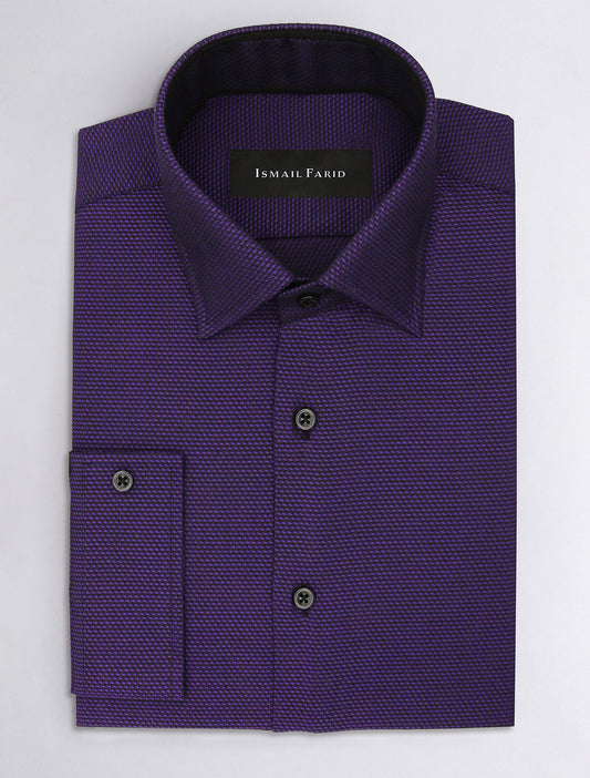 PURPLE MESH TEXTURE SHIRT