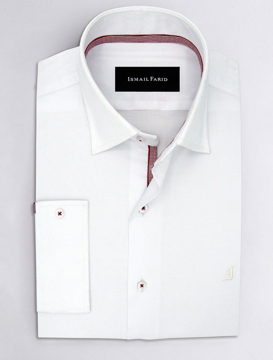 WHITE DIAMOND TEXTURE SHIRT
