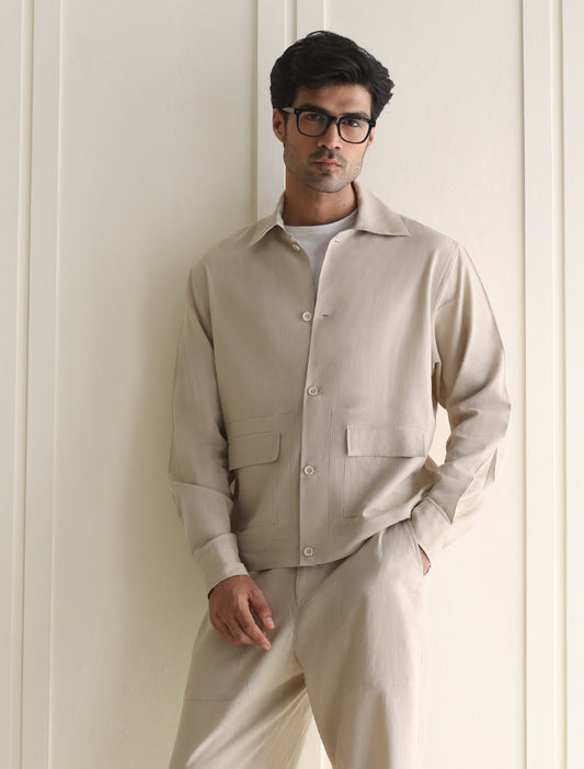 BEIGE OVERSHIRT