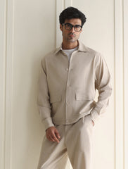 BEIGE OVERSHIRT