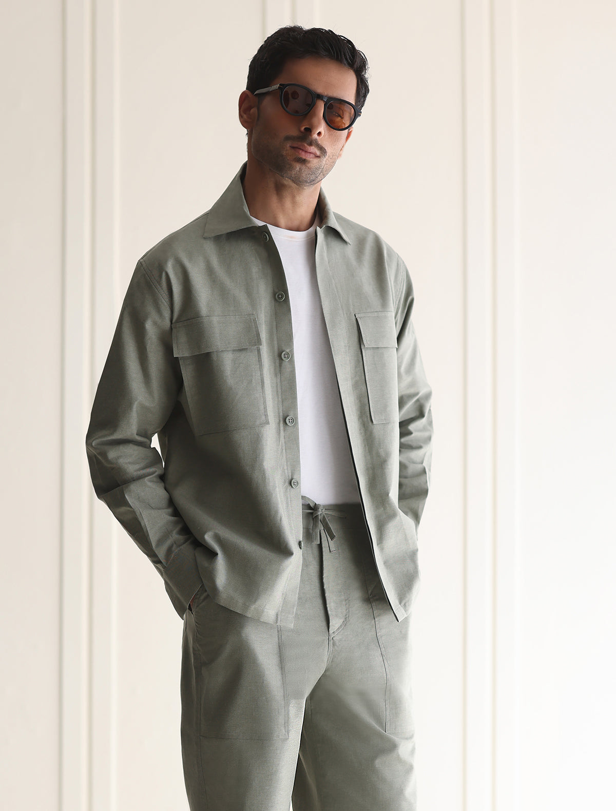 SAGE GREEN OVERSHIRT