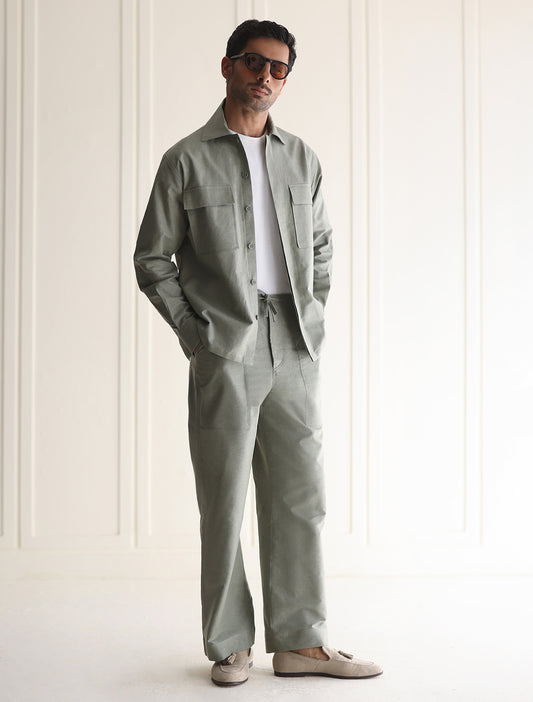 SAGE GREEN OVERSHIRT