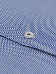 BLUE TEXTURED COTTON SHIRT