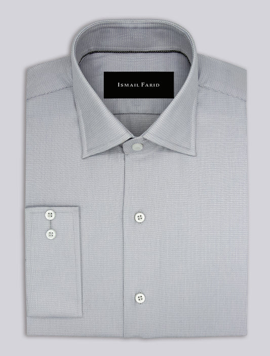 GRAY TEXTURED FORMAL SHIRT