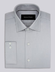 GRAY TEXTURED FORMAL SHIRT