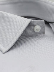GRAY TEXTURED FORMAL SHIRT
