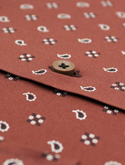 DARK TAN PRINT SHIRT