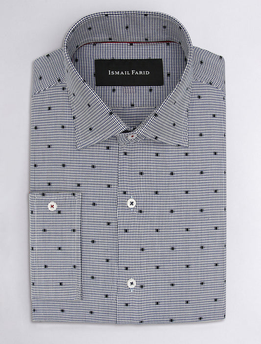 LIGHT GRAY PATTERNED SHIRT