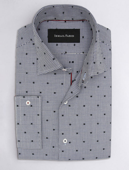 LIGHT GRAY PATTERNED SHIRT