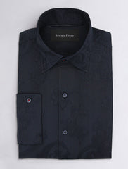 DARK NAVY SELF PRINT SHIRT