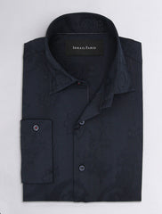 DARK NAVY SELF PRINT SHIRT