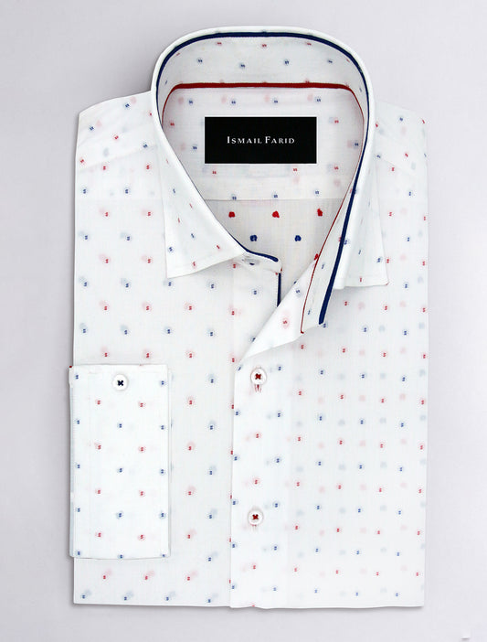 WHITE MULTI DOTS SHIRT