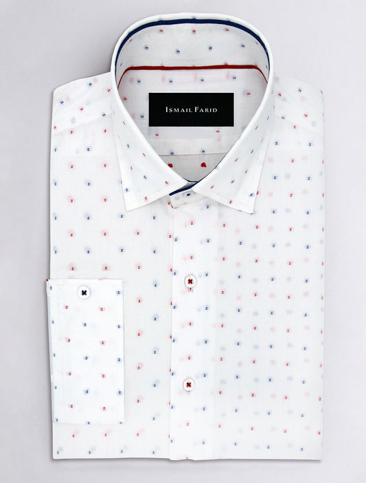 WHITE MULTI DOTS SHIRT