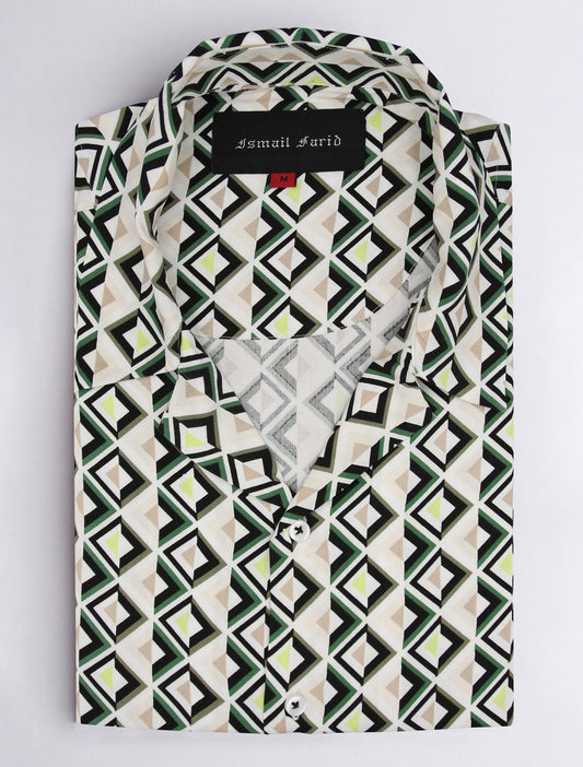 OFF-WHITE GEOMETRICAL PRINT SHIRT