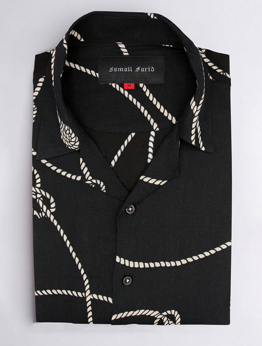 BLACK ROPE PRINT SHIRT