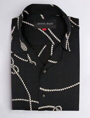 BLACK ROPE PRINT SHIRT