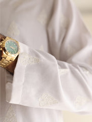 WHITE EMBROIDERED KURTA