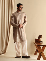 BEIGE EMBROIDERED KURTA