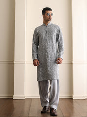 SKY BLUE HEAVY EMBELLISHED KURTA