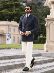 BLUE STRIPES DOUBLE BREASTED BLAZER
