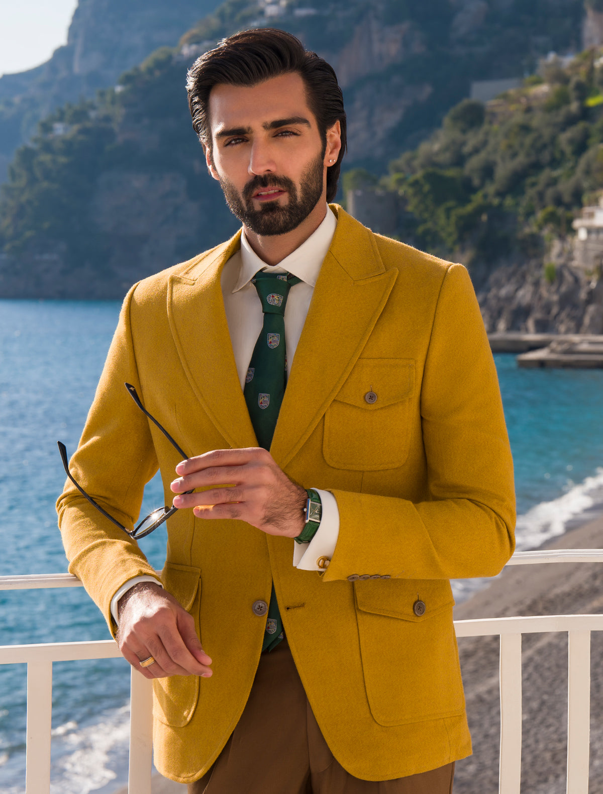 YELLOW CLASSIC TWO BUTTONS JACKET – Ismail Farid