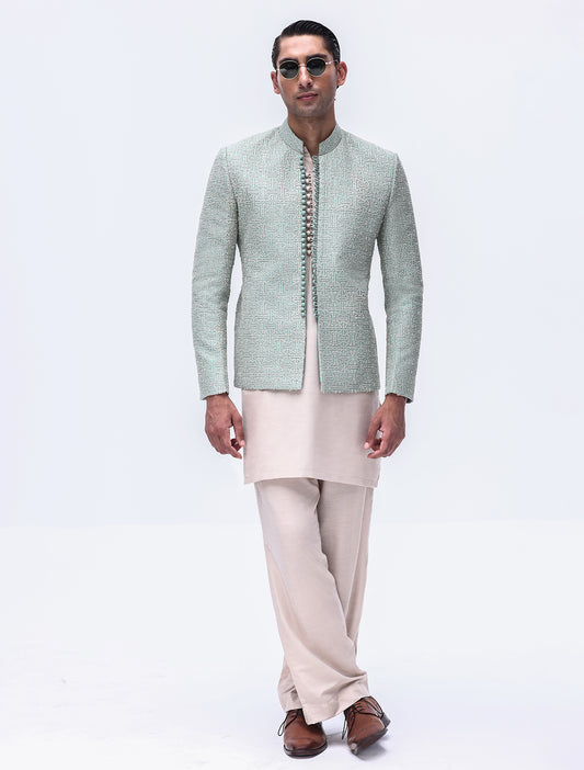 MINT GREEN SHORT LENGTH PRINCE COAT