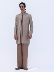 TUSCAN BROWN EMBROIDERED PRINCE COAT
