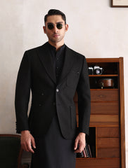 BLACK CLASSIC TWO BUTTONS BLAZER