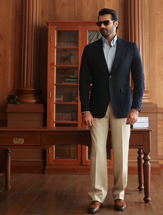 NAVY CLASSIC TWO BUTTONS BLAZER