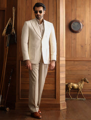 CREAM CLASSIC TWO BUTTONS BLAZER
