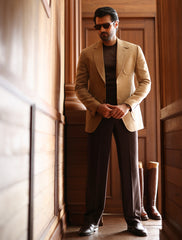 FAWN TWO BUTTONS SUEDE BLAZER