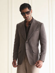 BROWN TWO BUTTONS BLAZER
