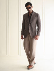 BROWN TWO BUTTONS BLAZER