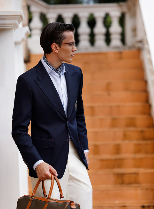 NAVY TWO BUTTONS BLAZER