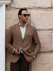 BROWN TEXTURED JACKET