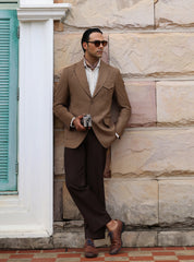 BROWN TEXTURED JACKET