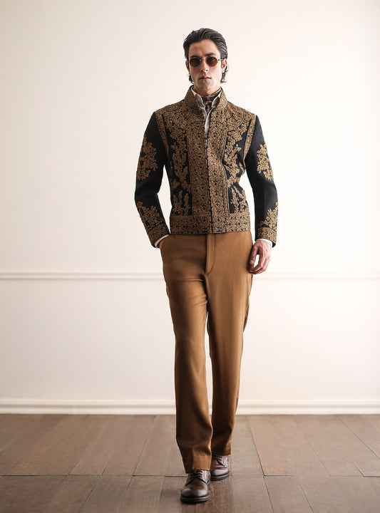 BLACK HAND EMBROIDERED JACKET