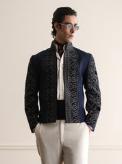 BLUE HAND EMBROIDERED JACKET