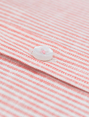 PEACH STRIPE LINEN SHIRT