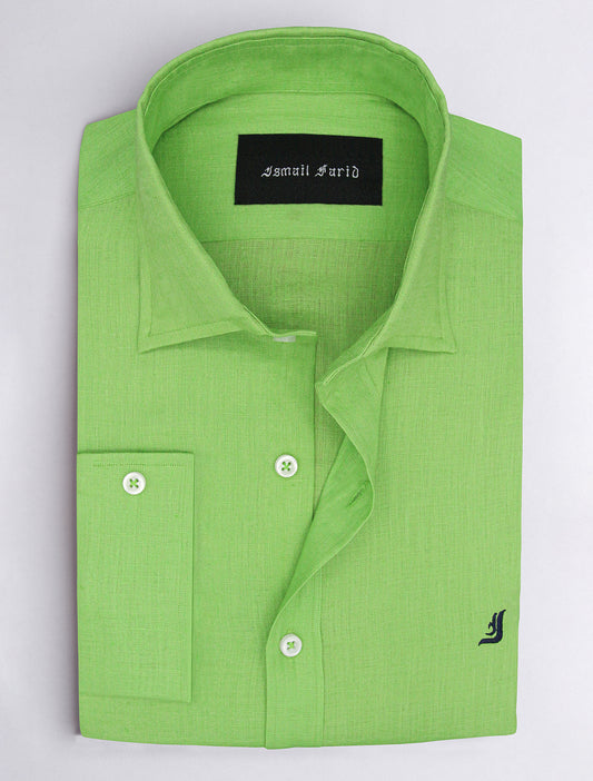 GREEN LINEN SHIRT