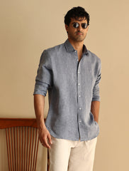 BLUE LINEN SHIRT