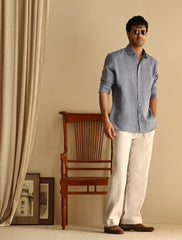 BLUE LINEN SHIRT