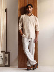 BEIGE LINEN SHIRT